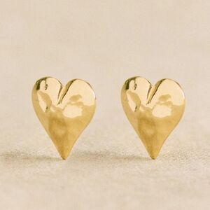 Sezane Gold Heart Earrings